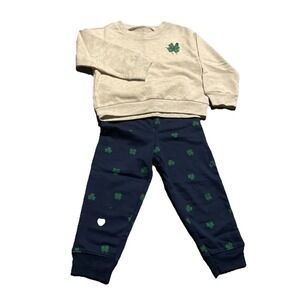 Infant & Toddler Boys 2T Gray & Navy Outfit St Patricks Sweatshirt & Pants